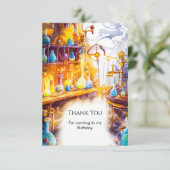 Carte De Remerciements Expérience Scientifique Simple Magique Anniversair (Debout devant)