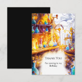 Carte De Remerciements Expérience Scientifique Simple Magique Anniversair (Devant / Derrière)