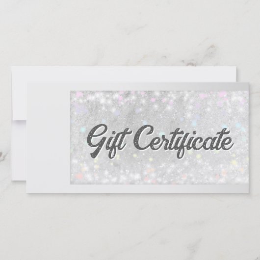 Carte De Remerciements Extensions Eyelash Certificat cadeau Parties scint (Devant)