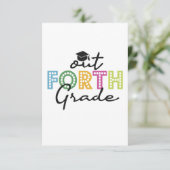 Carte De Remerciements Extérieur 4e année Graduation Vacances d'été senio (Debout devant)