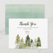 Carte de remerciements extérieur de Camping aquare (Devant / Derrière)