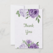 Carte De Remerciements extraordinaire fleurs violettes verdure botanique (Devant)