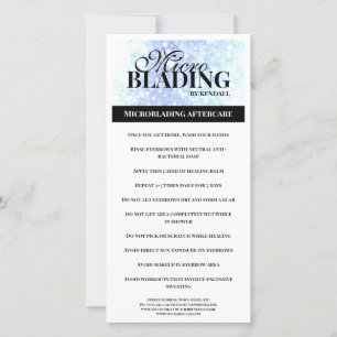 Carte De Remerciements Eyebrow Afcare Simple Black White Instruction