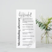 Carte De Remerciements Eyebrow Aftercare Simple Blanc Gras (Debout devant)