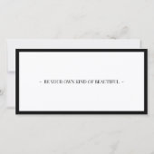 Carte De Remerciements Eyelash Instruction post-soins Noir Horizontal (Dos)