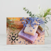 Carte De Remerciements Fabriqué à la main avec panneau d'amour Soap Maker (Debout devant)