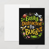 Carte De Remerciements Facilement distrait par les insectes (Devant / Derrière)
