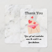 Carte De Remerciements facteur préposé au courrier postier facteur postal (Devant / Derrière)