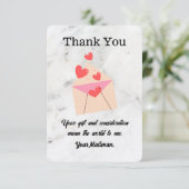 Carte De Remerciements facteur préposé au courrier postier facteur postal (Debout devant)