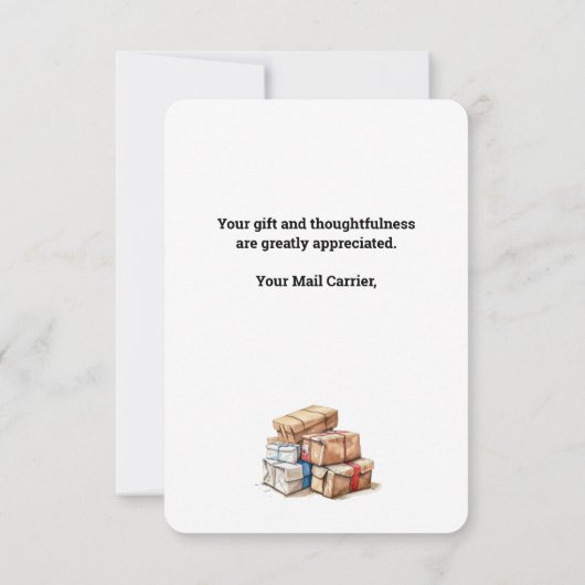 Carte De Remerciements Factrice (Dos)