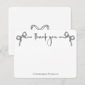 Carte De Remerciements Faire-Elle Mariage Shower de Fiançailles Écriture  (Devant / Derrière)