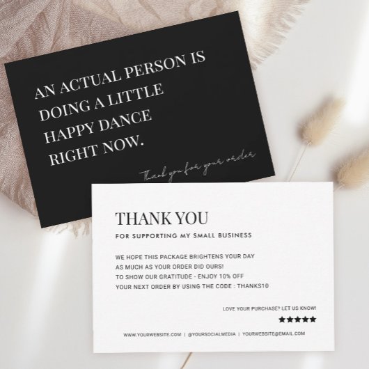 Carte De Remerciements Faire Une Petite Danse Heureuse Petite Entreprise
