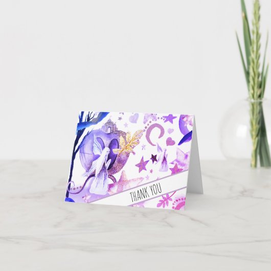 Carte De Remerciements ***Fairy Fantasy Castle Baby Shower Thank You (Devant)