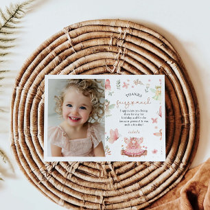 Carte De Remerciements Fairy First 1st Girl Birthday Party