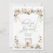 Carte De Remerciements Fairy First Birthday Party Personalized (Devant)