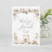 Carte De Remerciements Fairy First Birthday Party Personalized (Debout devant)