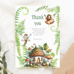 Carte De Remerciements Fairy Forest Garden Genre Neutre 1er anniversaire