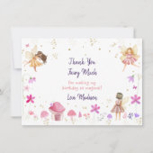 Carte De Remerciements Fairy Garden Floral Anniversaire (Devant)