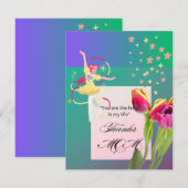 Carte De Remerciements "Fairy Godmère Merci" (Devant / Derrière)