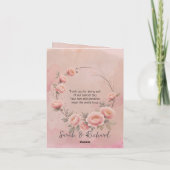 Carte De Remerciements Fairytale Garden Blush Pink Folded Wedding Program (Dos)