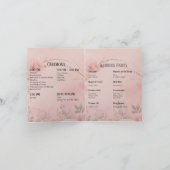 Carte De Remerciements Fairytale Garden Blush Pink Folded Wedding Program (Intérieur)