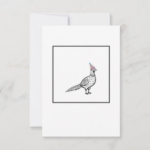 Carte De Remerciements Faisan, thème oiseau