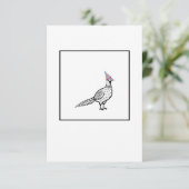 Carte De Remerciements Faisan, thème oiseau (Debout devant)
