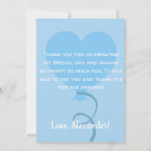 Carte De Remerciements Faisons la fête illustration de bouledogue bleu An (Dos)