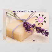 Carte De Remerciements Fait À La Main Avec Loap Soap Maker Business Laven (Devant / Derrière)