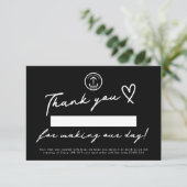 Carte De Remerciements Fait Notre Jour Modifiable Code de réduction pour (Debout devant)