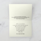 Carte de remerciements fait sur commande de (Intérieur)