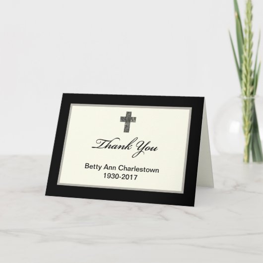 Carte de remerciements fait sur commande de (Devant)