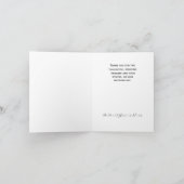 Carte de remerciements fait sur commande de (Intérieur)