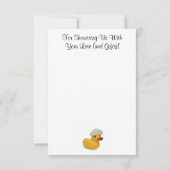 Carte de remerciements fait sur commande de baby (Dos)