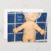 Carte de remerciements fait sur commande de baby (Devant / Derrière)