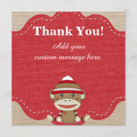 Carte de remerciements fait sur commande de cadeau
