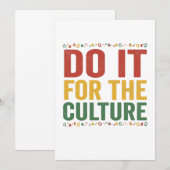 Carte De Remerciements Faites-le pour la culture Black History Mois Cadea (Devant / Derrière)