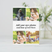 Carte De Remerciements Faites votre propre collage photo et texte (Debout devant)