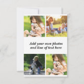 Carte De Remerciements Faites votre propre collage photo et texte (Dos)