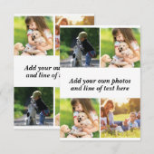 Carte De Remerciements Faites votre propre collage photo et texte (Devant / Derrière)