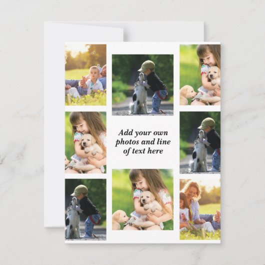 Carte De Remerciements Faites votre propre collage photo et texte (Devant)