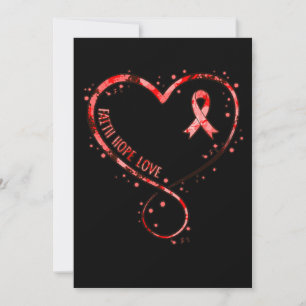 Carte De Remerciements Faith Hope Love Heart Disease Awareness Survivor G