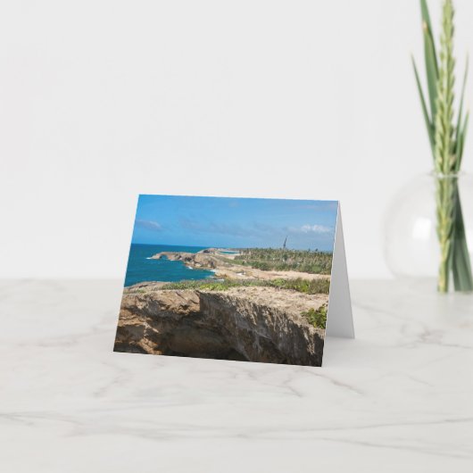 Carte De Remerciements Falaises côtières et plages à Cueva del Indio (Devant)