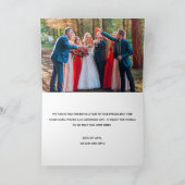 Carte De Remerciements Fall Burgundy Red Modern Photo Mariage (Intérieur)