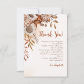 Carte De Remerciements Fall in Love Fall Bridal Shower (Devant)