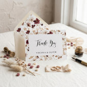 Carte De Remerciements Fall Wildflowers Floral Wedding