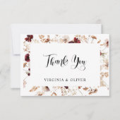 Carte De Remerciements Fall Wildflowers Floral Wedding (Devant)