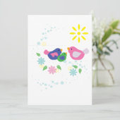 Carte De Remerciements Famille de 3 oiseaux (Debout devant)