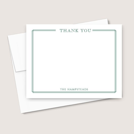 Carte De Remerciements Famille ou couples Chasseur élégant Papier à lettr