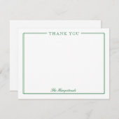 Carte De Remerciements Famille ou Couples Élégant Script Papier à lettres (Devant / Derrière)